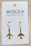 Gold Plane Earrings