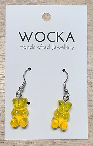 Yellow Ombre Gummy Bear Earrings