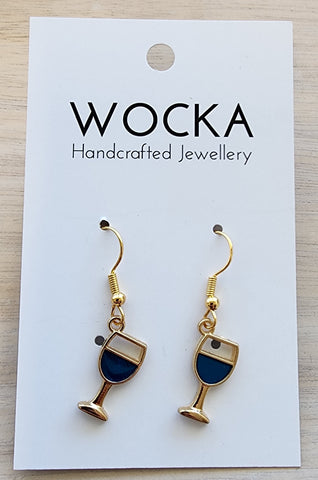 Blue Drink Earrings