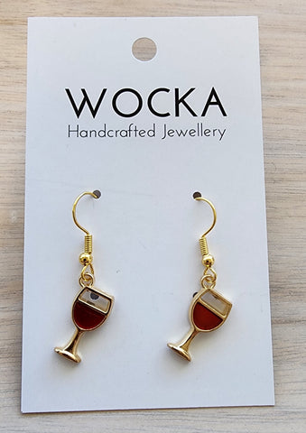 Red Drink Earrings