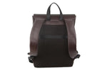 Pierre Cardin Leather Backpack Travel Bag Satchel - Brown