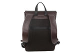 Pierre Cardin Leather Backpack Travel Bag Satchel - Brown