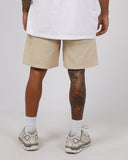 Linen Blend 17" Jogger Shorts - Oat