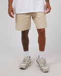 Linen Blend 17" Jogger Shorts - Oat