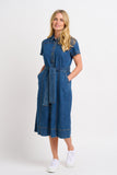 Caris Denim Shirt Dress