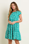 Bamboo Leaves Tiered Dress