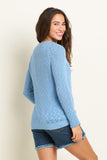 Wave Pointelle Knitted Cardigan