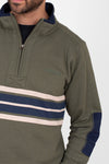 Stripe Zip Sweat