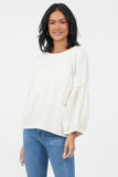 Suzy D Bea Sweatshirt with Balloon Sleeve - Cream