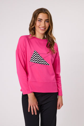 Democracy Zig Zag Top - Pink