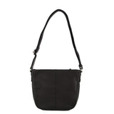 Leather Cross-Body Handbag - Black