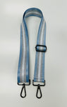 Fashion Bag Strap - Baby Blue/Silver Stripe 2