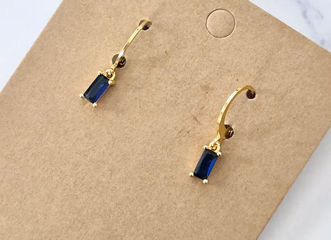 Ida - Gold with Deep Blue Gem