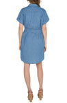 Liverpool Belted Shirt Dress - Chambray