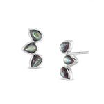 Sterling Silver and Paua Petal Stud