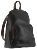 Milleni Leather Backpack - Black/Chestnut