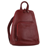 MILLENI RED LEATHER BACKPACK