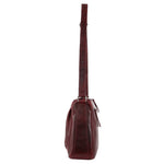 Milleni Nappa Leather Handbag in Cherry