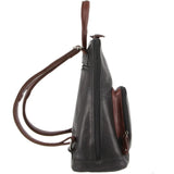 Milleni Leather Backpack - Black/Chestnut