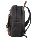 Pierre Cardin Two Tone Canvas Backpack - Black