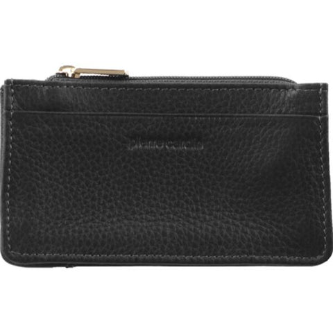 Pierre Cardin Italian Leather Coin Purse - Black