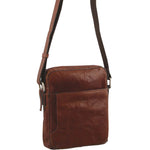 Pierre Cardin Rustic Leather Chestnut iPad Mini Bag