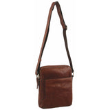 Pierre Cardin Rustic Leather Chestnut iPad Mini Bag