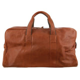 Pierre Cardin Rustic Cognac Leather Duffel Bag