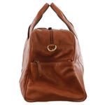 Pierre Cardin Rustic Cognac Leather Duffel Bag