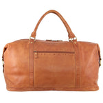 Pierre Cardin Rustic Leather Overnight Bag in Cognac