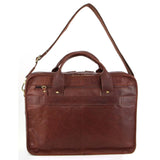 Pierre Cardin Rustic Leather Computer Bag in Chestnut