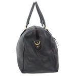 Pierre Cardin Smooth Leather Overnight Bag - Black