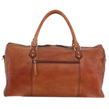 Pierre Cardin Smooth Leather Overnight Bag - Cognac