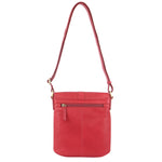 PIERRE CARDIN WOVEN LEATHER CROSS BODY BAG WITH FLAP - RED