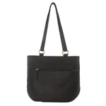 Pierre Cardin Herringbone Embossed Leather Shoulder Bag - Black