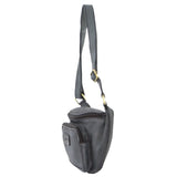 Pierre Cardin Burnished Leather Sling Bag - Black