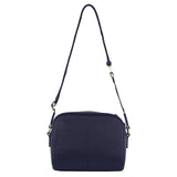 Pierre Cardin Croc-Embossed Leather Cross Body Bag - Navy