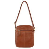 Pierre Cardin Rustic Leather Cross Body bag - Dark Tan