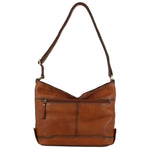 Pierre Cardin Burnished Leather Cross Body Tote - Cognac