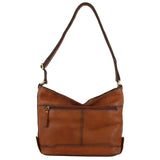 Pierre Cardin Burnished Leather Cross Body Tote - Cognac