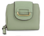 Pierre Cardin Ladies Leather Tab Bi-Fold Wallet in Jade