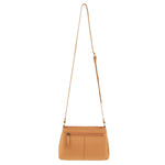 Pierre Cardin Leather Pleated Crossbody Bag - Apricot