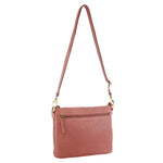 Pierre Cardin Leather Cross Body Bag - Marsala