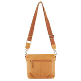 Pierre Cardin Stamped Leather Cross Body Bag - Apricot