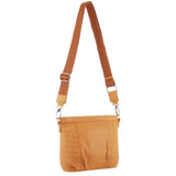 Pierre Cardin Stamped Leather Cross Body Bag - Apricot