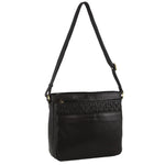 Pierre Cardin Leather Embossed Cross body Bag - Black