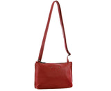 Pierre Cardin Small Leather Cross Body Bag - Red