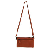 Pierre Cardin Leather Multiway Cross Body Bag - Cognac