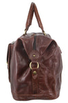 Pierre Cardin Rustic Leather Overnight Bag in Chestnut/Chocolate