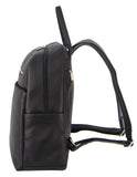 PIERRE CARDIN LEATHER BUSINESS BACKPACK - BLACK